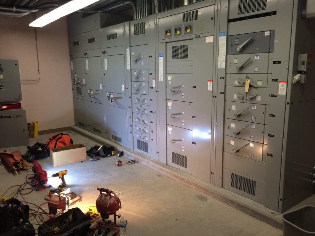 industrial electrical switchboard for power distribution